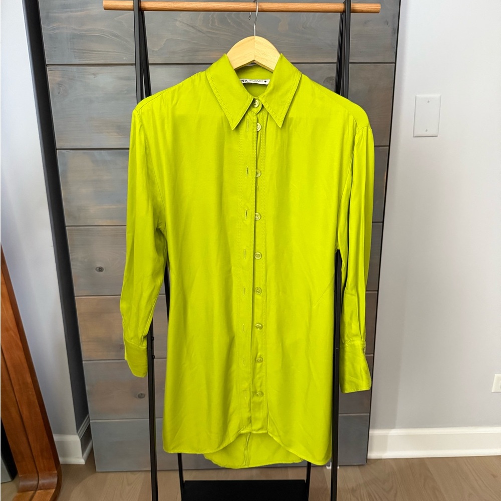 Zara Green Button Down Shirt / Dress